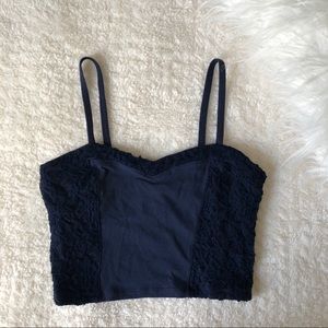 Navy Blue Crop Tank